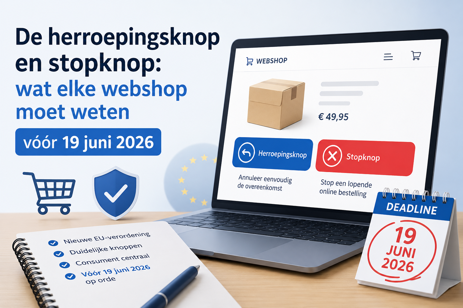 De herroepingsknop en stopknop: wat elke webshop moet weten vóór 19 juni 2026 1