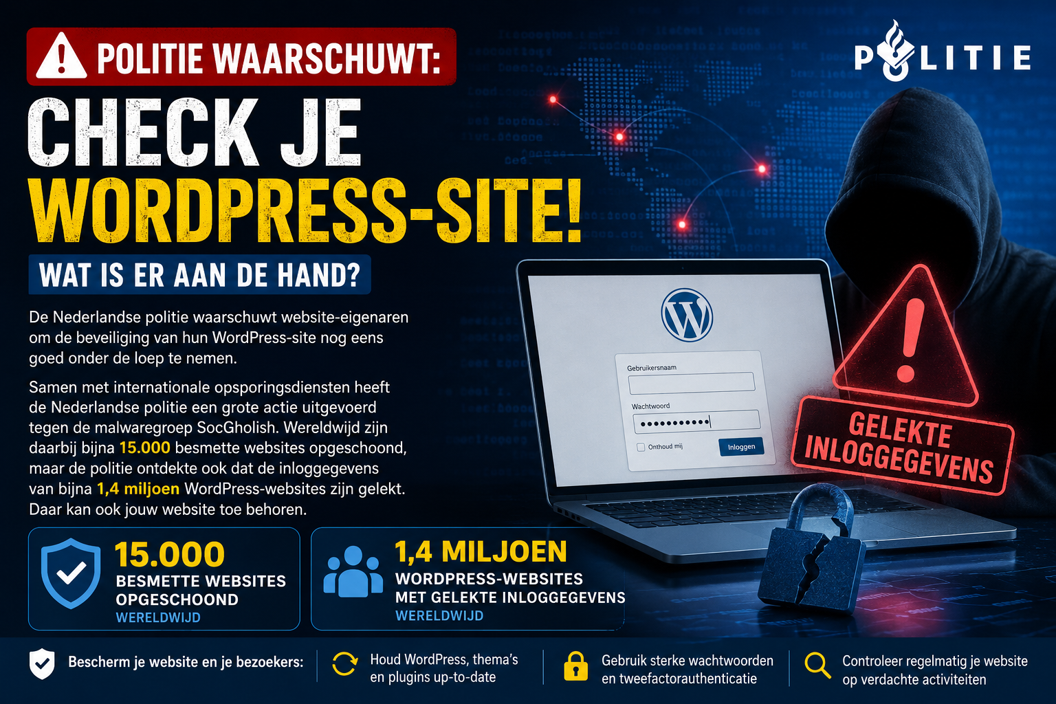 Politie waarschuwt: check je WordPress-site! Wat is er aan de hand? 1